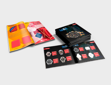 Manuais e Catálogos Couchê 90g Verniz Total Frente e Verso 15x20cm 12 Páginas - 4x4 - 2500 unid