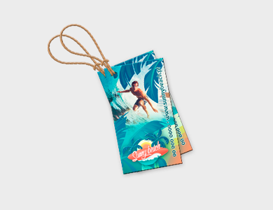 Tag Supremo Metalizado Verniz Total Frente 5x18cm - 4x1 - 100 unid